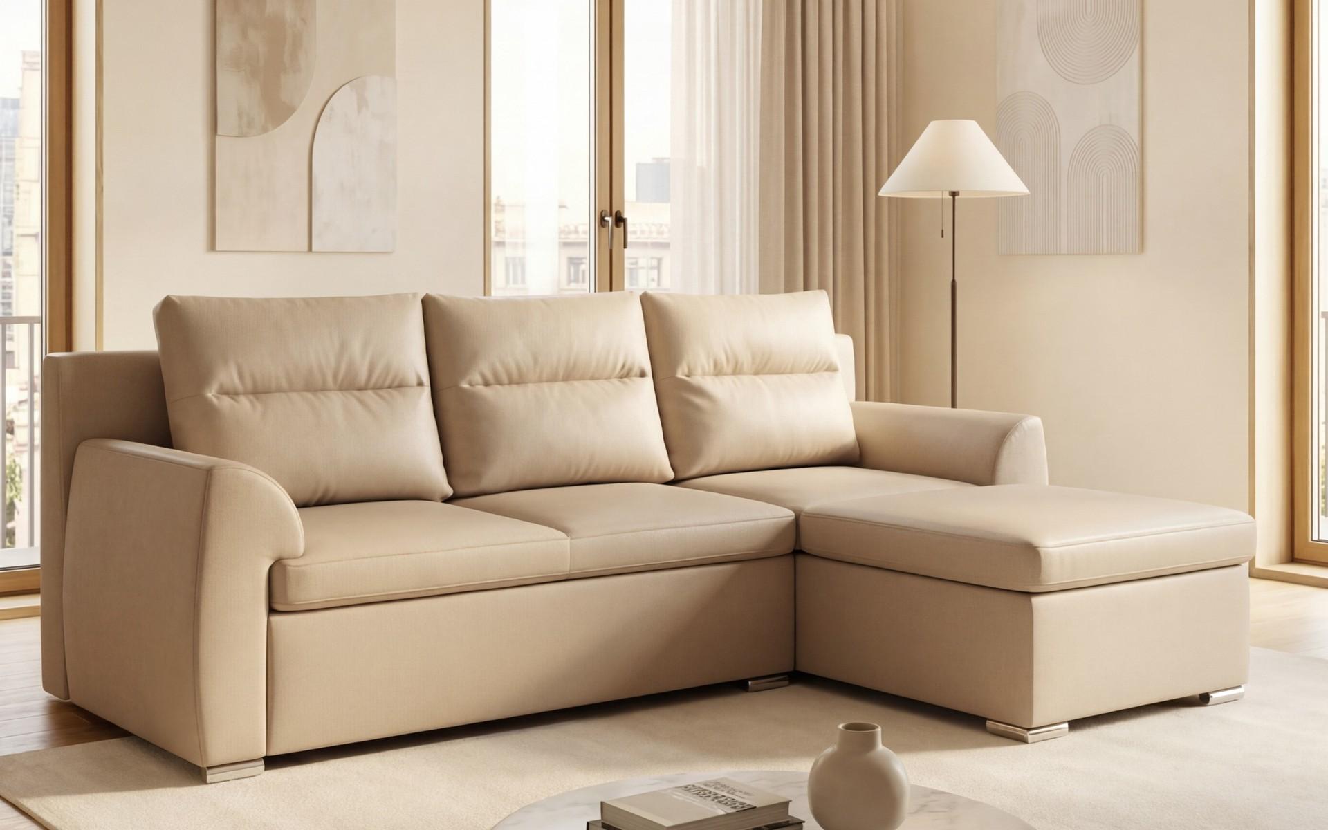 Extendable corner sofa Nolan, beige  3